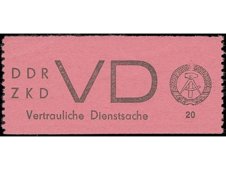 Für vertrauliche Dienstsachen: 1965, 20 Pfg. auf durchgefärbtem Papier, postfrisch (Mi. 2800,-)