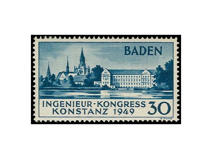 Konstanz 30 Pfg., zweite Auflage, postfrisch, tadellos, sign. Schlegel BPP mit Fotoattest
