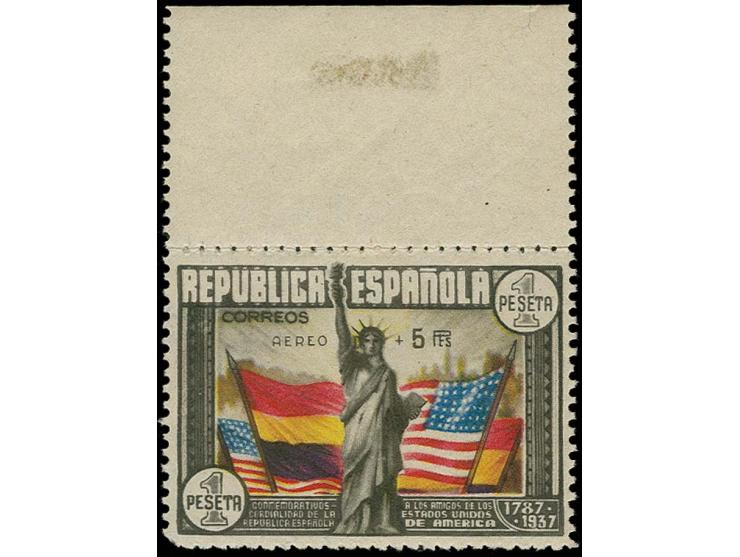 1938, Airmail 1 pta.+5 pta., unmounted mint, fine