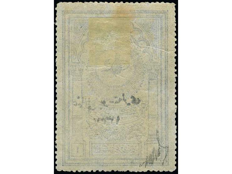 ANGORA OVERPRINTS: 1921, handstamp on museum fiscal stamp 1 pia., unused o.g., a fine and rare stamp, signed Bloch and certif