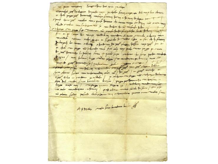 SYRIA: 1471, entire merchand's letter from Aleppo to Venice