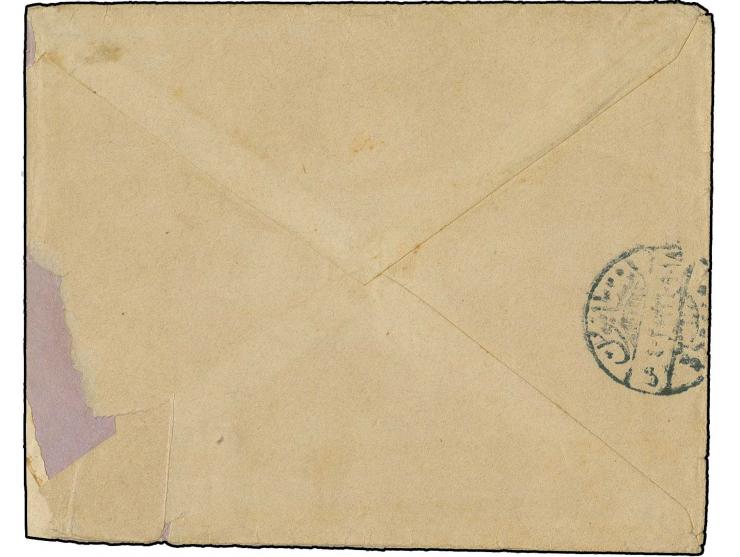 VELJETRINE: Bilingual date stamp on 1909, 1 pia. and 2 pia. on registered envelope to Istanbul with arrival mark; slight open
