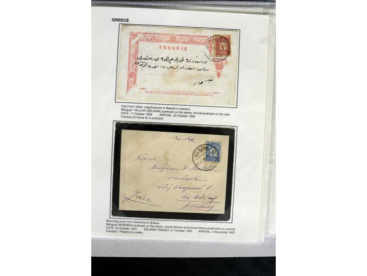 1885/1912 (about), 45 covers, postcards and postal receipts with many different cancellations incl. several and scarce ones l