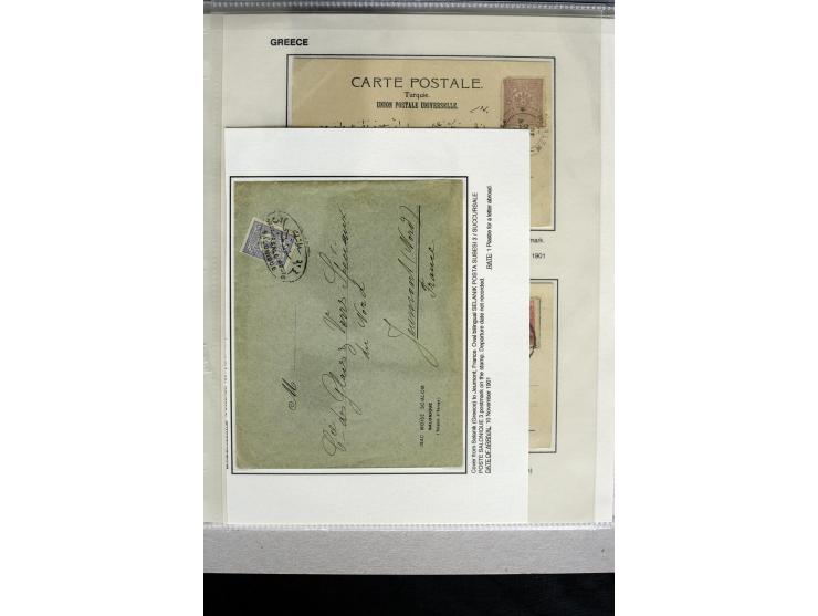 1885/1912 (about), 45 covers, postcards and postal receipts with many different cancellations incl. several and scarce ones l