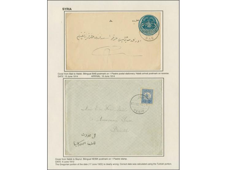 1871/1914 (about), 13 covers and postcards incl. 2 entires with bisects, different cancellations as "BAB", "NEBIK" etc.