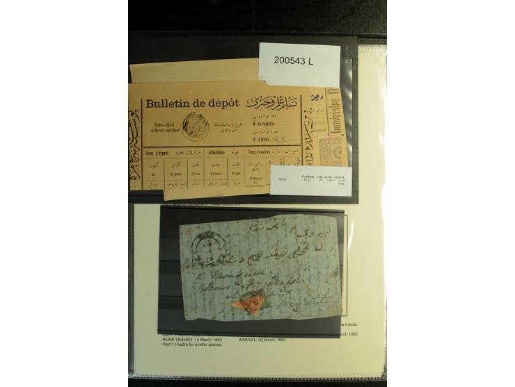 1871/1914 (about), 13 covers and postcards incl. 2 entires with bisects, different cancellations as "BAB", "NEBIK" etc.