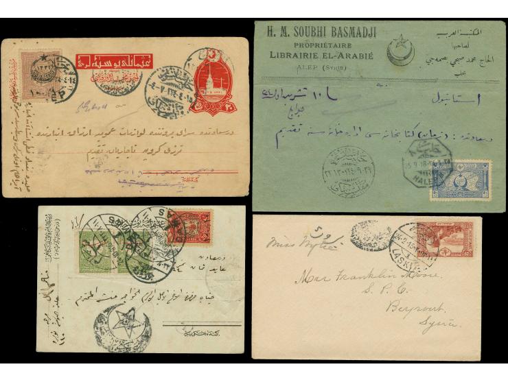 CENSOR: 1915/18, 2 covers and 2 postcards with different censor marks