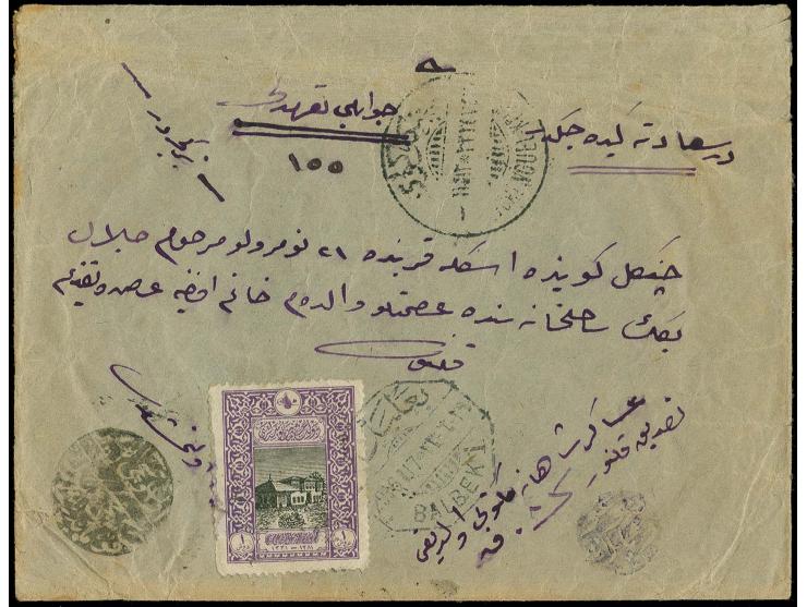 BAALBEK: 1898/1917, 2 covers, lettercard and postcard with different cancellations, one with negative military censor mark