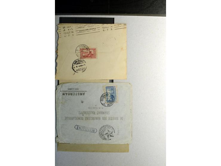 1865/1918 (about), 21 covers and postcards and 1 telegram form with different cancellations incl. "SOFAR", "ALEY", "BAABDAD",