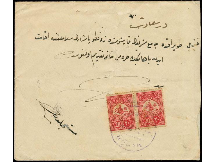 MAAN: "MOHAN", somewhat faint but readable bilingual cds. in violet on cover to Kadikeuy with arrival mark; one stamp slightl