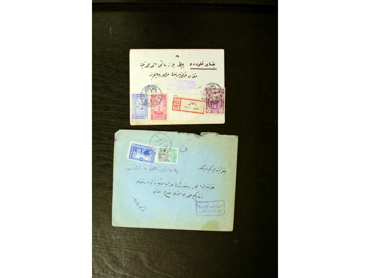 ISTANBUL: 1860/1918 (ca.), very interesting group of 39 letters and cards incl. rare cancellation as "AYIA", "TRIADA CADIKEUY