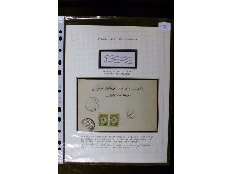 ISTANBUL: 1860/1918 (ca.), very interesting group of 39 letters and cards incl. rare cancellation as "AYIA", "TRIADA CADIKEUY
