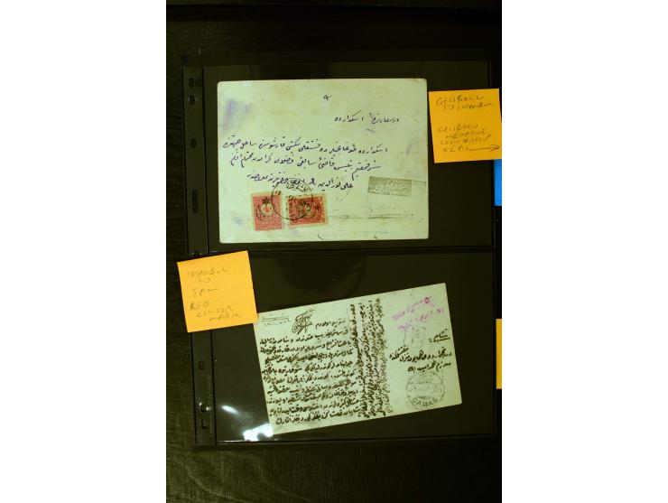 ISTANBUL: 1860/1918 (ca.), very interesting group of 39 letters and cards incl. rare cancellation as "AYIA", "TRIADA CADIKEUY