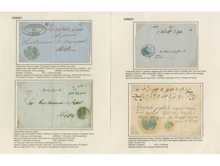 1840/62 (about), 17 pre-philatelic covers and letters and one registered letter receipt with negative seal cancellations, inc