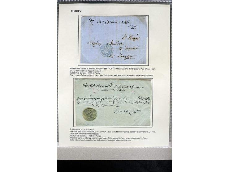 1840/62 (about), 17 pre-philatelic covers and letters and one registered letter receipt with negative seal cancellations, inc