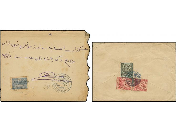 1860/1918 (ca.), accumulation of about 70 cards and letter plus several postal forms incl. scarce cancellations as prephilate