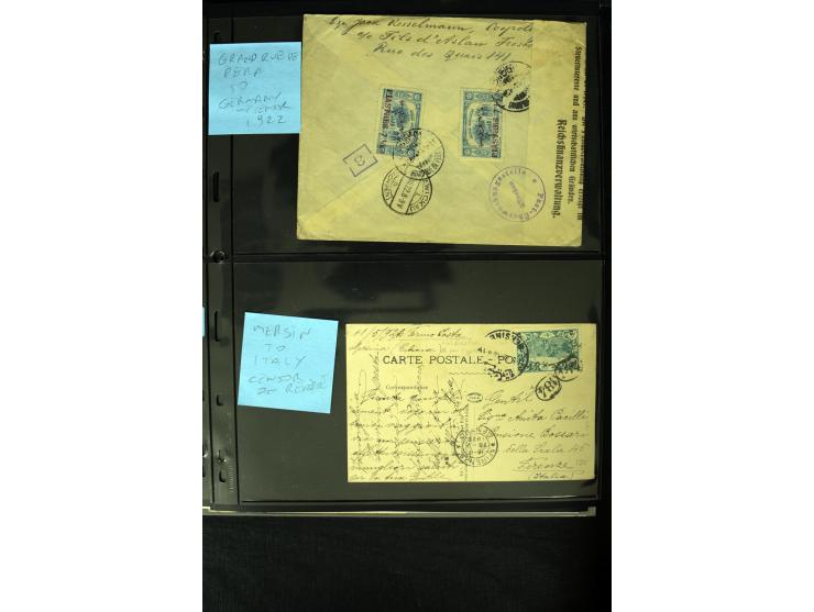 1860/1918 (ca.), accumulation of about 70 cards and letter plus several postal forms incl. scarce cancellations as prephilate