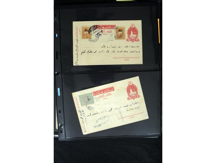 1860/1918 (ca.), accumulation of about 70 cards and letter plus several postal forms incl. scarce cancellations as prephilate