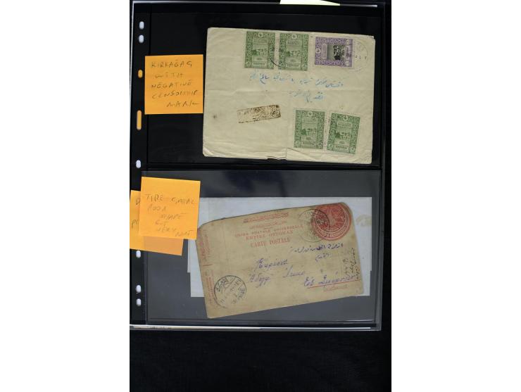 1860/1918 (ca.), accumulation of about 70 cards and letter plus several postal forms incl. scarce cancellations as prephilate