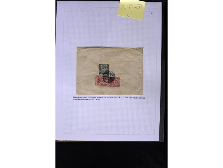 1860/1918 (ca.), accumulation of about 70 cards and letter plus several postal forms incl. scarce cancellations as prephilate