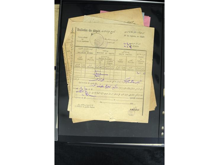1860/1918 (ca.), accumulation of about 70 cards and letter plus several postal forms incl. scarce cancellations as prephilate