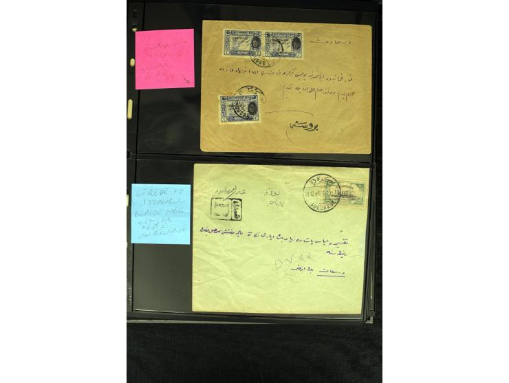 1860/1918 (ca.), accumulation of about 70 cards and letter plus several postal forms incl. scarce cancellations as prephilate