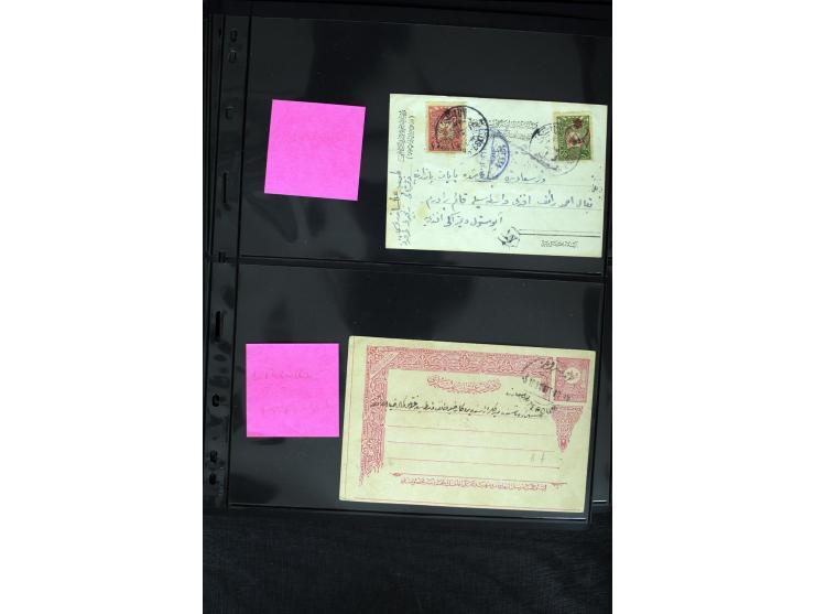 1860/1918 (ca.), accumulation of about 70 cards and letter plus several postal forms incl. scarce cancellations as prephilate