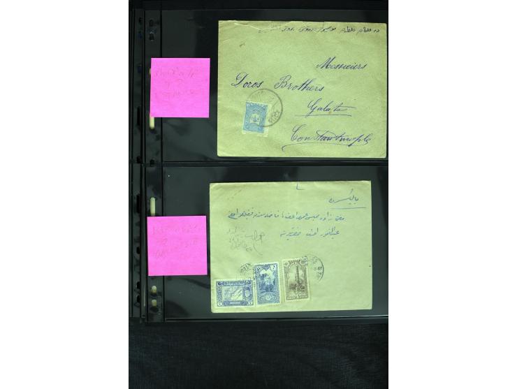1860/1918 (ca.), accumulation of about 70 cards and letter plus several postal forms incl. scarce cancellations as prephilate