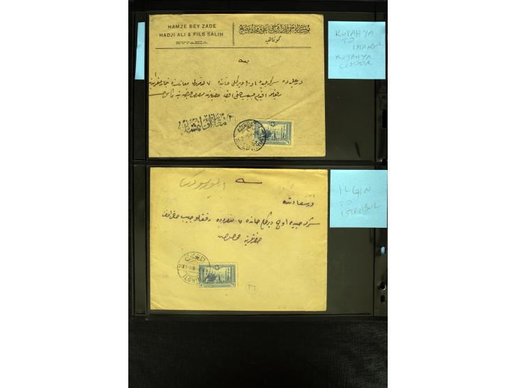 1860/1918 (ca.), accumulation of about 70 cards and letter plus several postal forms incl. scarce cancellations as prephilate