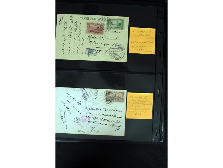 1860/1918 (ca.), accumulation of about 70 cards and letter plus several postal forms incl. scarce cancellations as prephilate