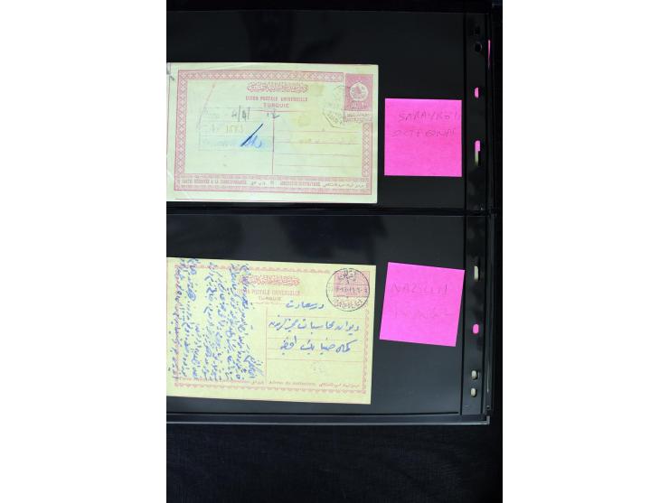 1860/1918 (ca.), accumulation of about 70 cards and letter plus several postal forms incl. scarce cancellations as prephilate