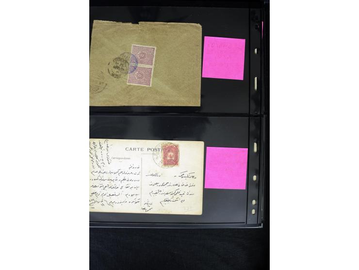 1860/1918 (ca.), accumulation of about 70 cards and letter plus several postal forms incl. scarce cancellations as prephilate