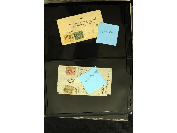 1866/1901, more than 60 covers and postcards with classic all Arabic cancellations in different types incl. a wide range of d