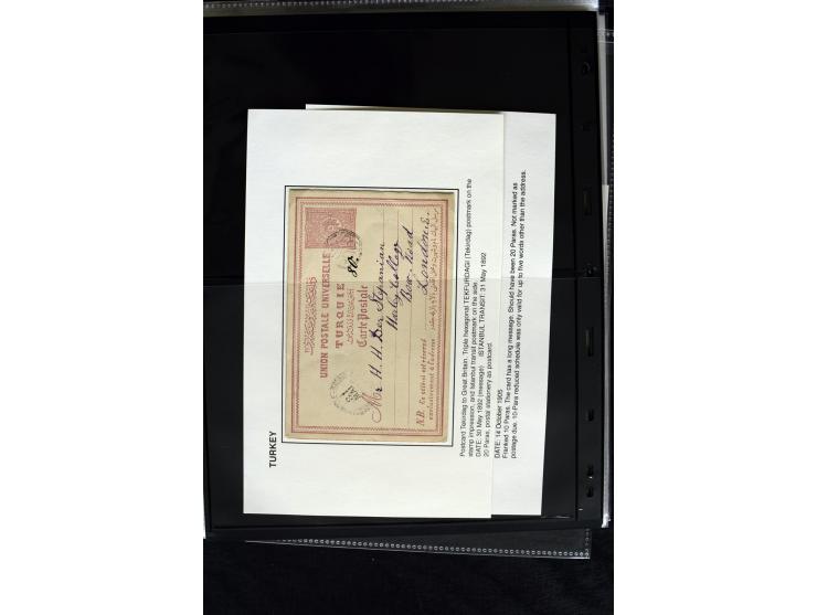 1866/1901, more than 60 covers and postcards with classic all Arabic cancellations in different types incl. a wide range of d
