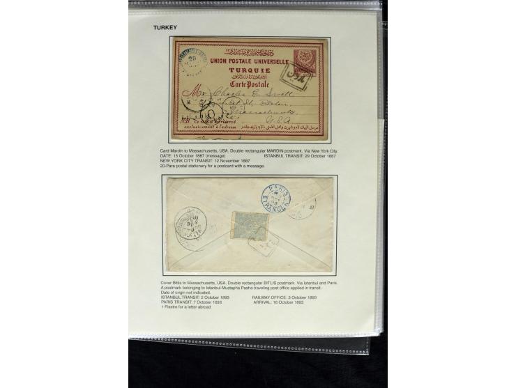 1866/1901, more than 60 covers and postcards with classic all Arabic cancellations in different types incl. a wide range of d