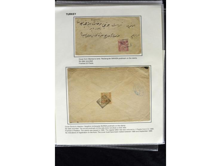 1866/1901, more than 60 covers and postcards with classic all Arabic cancellations in different types incl. a wide range of d