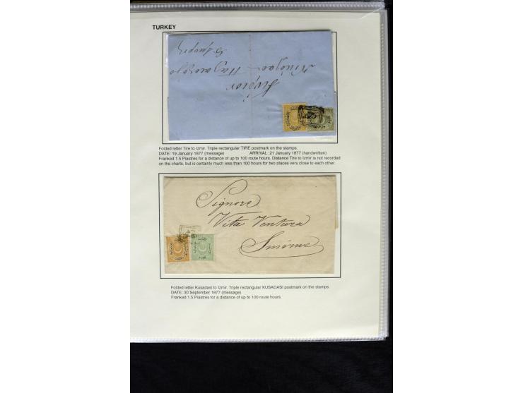 1866/1901, more than 60 covers and postcards with classic all Arabic cancellations in different types incl. a wide range of d