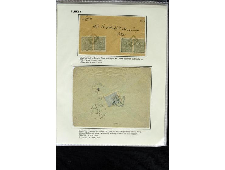 1866/1901, more than 60 covers and postcards with classic all Arabic cancellations in different types incl. a wide range of d
