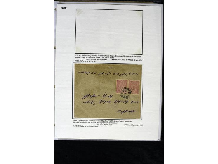 1866/1901, more than 60 covers and postcards with classic all Arabic cancellations in different types incl. a wide range of d