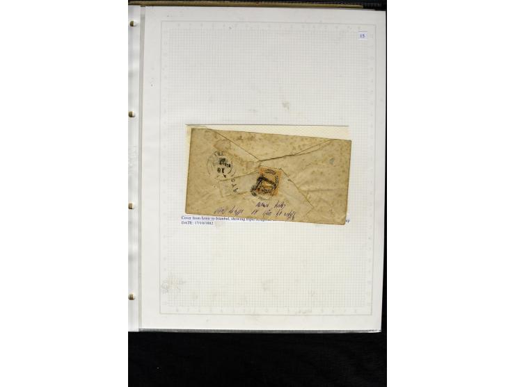 1866/1901, more than 60 covers and postcards with classic all Arabic cancellations in different types incl. a wide range of d