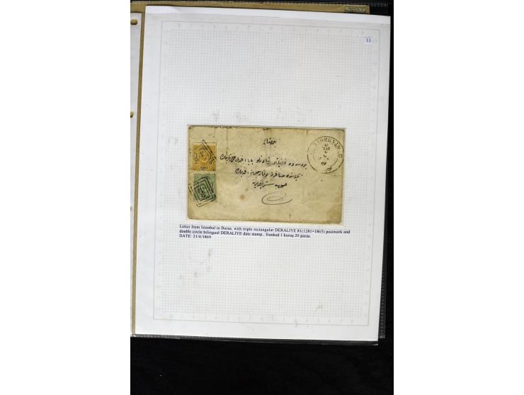 1866/1901, more than 60 covers and postcards with classic all Arabic cancellations in different types incl. a wide range of d