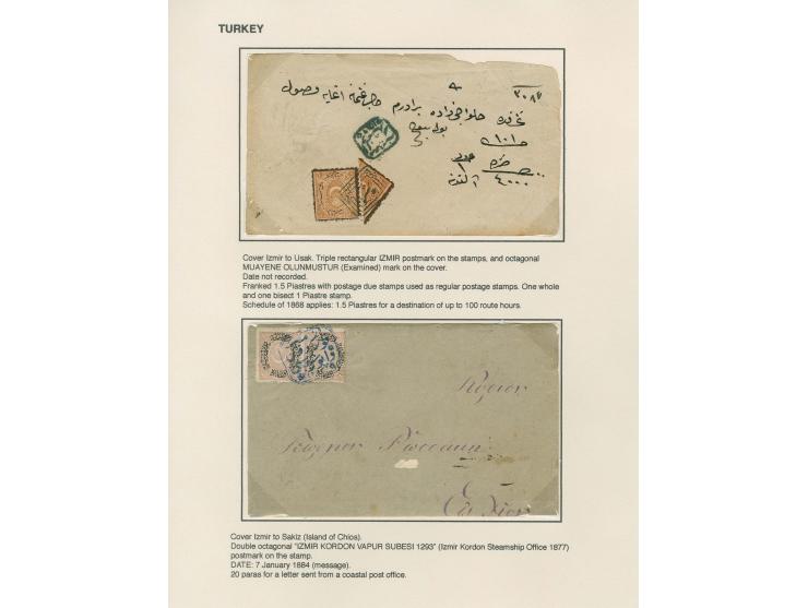 1866/1901, more than 60 covers and postcards with classic all Arabic cancellations in different types incl. a wide range of d