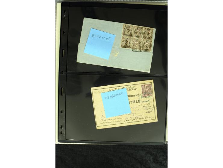 1866/1901, more than 60 covers and postcards with classic all Arabic cancellations in different types incl. a wide range of d