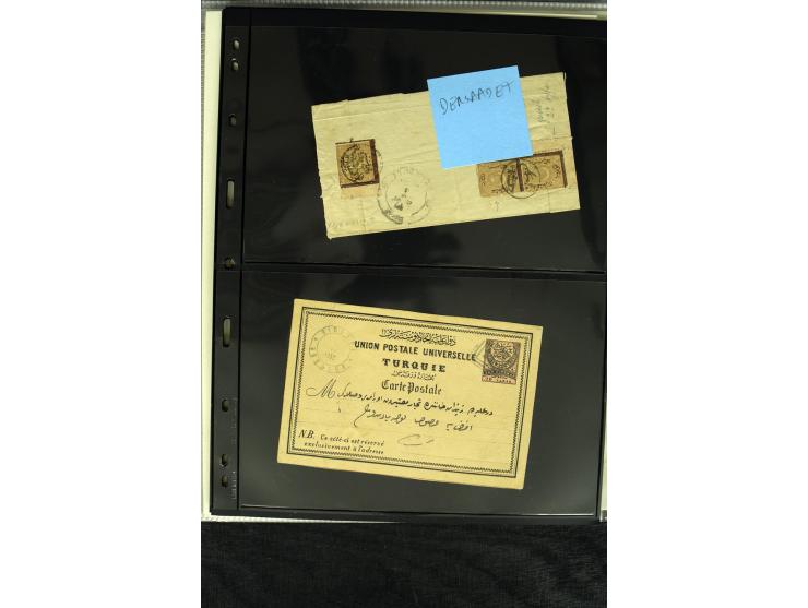 1866/1901, more than 60 covers and postcards with classic all Arabic cancellations in different types incl. a wide range of d