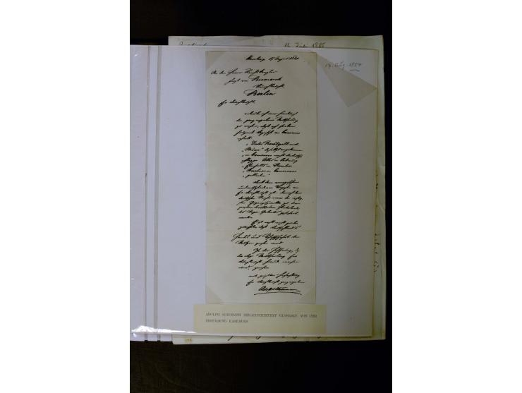 1889/1900, interessante Sammlung mit zwei losen Marken, 32 Briefstücken und 21 Briefen und Ganzsachenkarten, dabei u.a.Mi.-Nr