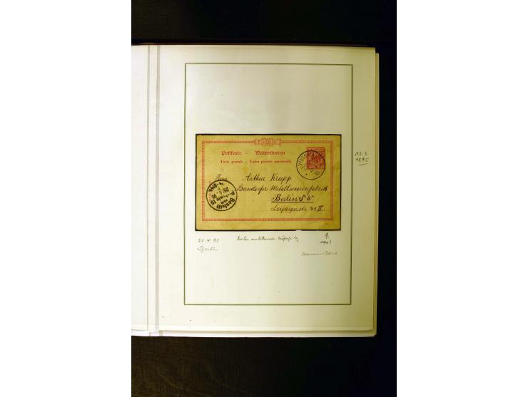 1889/1900, interessante Sammlung mit zwei losen Marken, 32 Briefstücken und 21 Briefen und Ganzsachenkarten, dabei u.a.Mi.-Nr