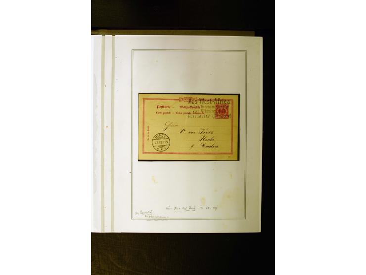 1889/1900, interessante Sammlung mit zwei losen Marken, 32 Briefstücken und 21 Briefen und Ganzsachenkarten, dabei u.a.Mi.-Nr