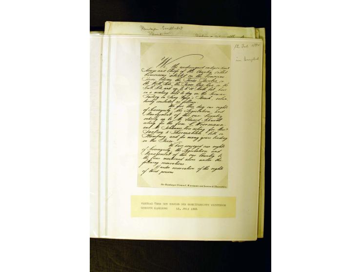 1889/1900, interessante Sammlung mit zwei losen Marken, 32 Briefstücken und 21 Briefen und Ganzsachenkarten, dabei u.a.Mi.-Nr