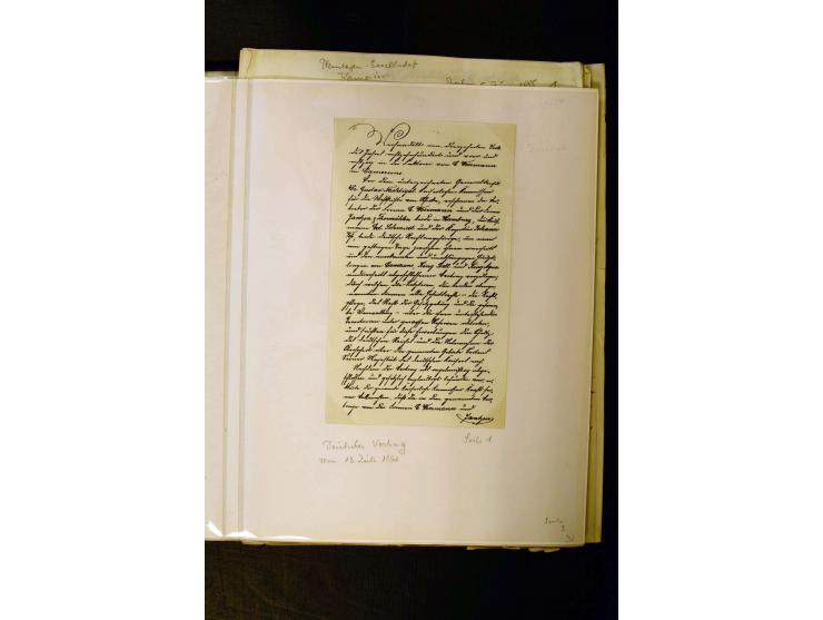 1889/1900, interessante Sammlung mit zwei losen Marken, 32 Briefstücken und 21 Briefen und Ganzsachenkarten, dabei u.a.Mi.-Nr