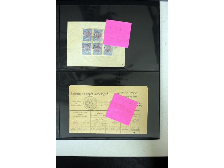 1876/1907 (about), 41 letters, covers, postcards, postal receipts and telegrams with negative seal cancellations incl. rare i